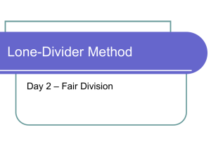 The Lone-Divider Method for Three Players