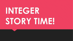 integer story time! - West Ada School District