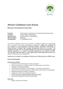African Caribbean Care Group Business Development Internship
