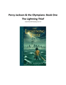 The Lightning Thief Vocabulary Definitions
