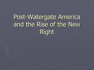 Post-Watergate America and the Rise of the New Right