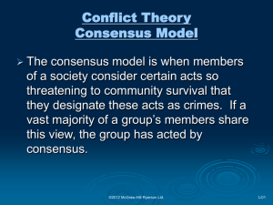 Conflict Theory and Criminology - McGraw