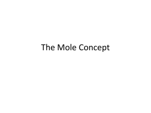 The Mole Concept - Grade10ScienceISZL