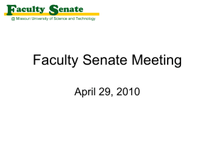 Slides - Faculty Senate