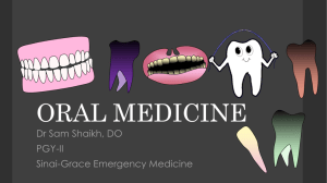 Analgesics, refer to dentist - Sinai