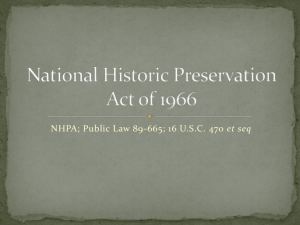 National Historic Preservation Act of 1966