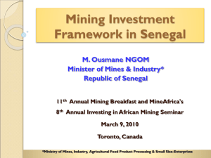 Mining Investment Opportunities in Senegal