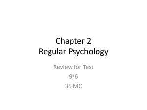 Chapter 2 Regular Psychology