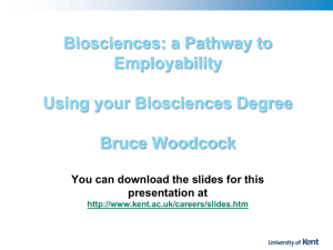 Bioscience Alumni Presentation
