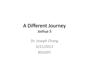 A Different Journey Joshua 5