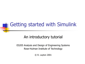 Getting started with Simulink - Rose