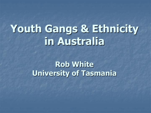 Youth Gangs & Ethnicity in Australia