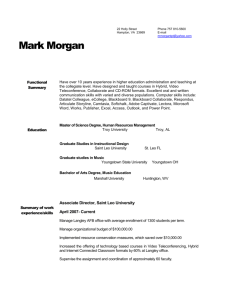 MMorgan Resume 2016a - Mark Morgan's ePortfolio