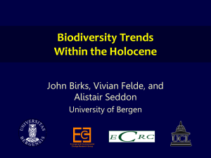 Biodiversity Trends Within the Holocene