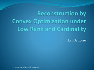 Reconstruction by Convex Optimization under Low Rank and