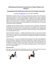 Stretching and Recovery Programme for Games Players & Runners