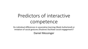 Predictors of interactive competence