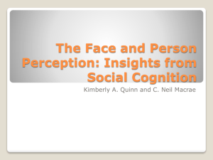 The Face and Person Perception: Insights from Social Cognition