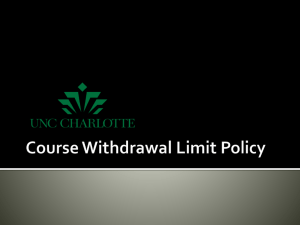 UNC Charlotte Course Withdrawal Limit Policy