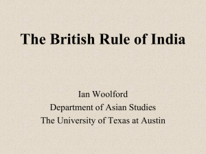 The British Rule of India - The University of Texas at Austin