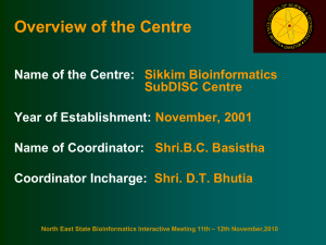 jhguh - Bioinformatics Centre, Sikkim