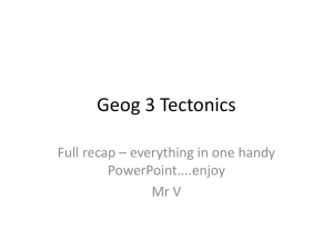 Geog 3 Tectonics