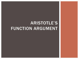 Aristotle*s function argument