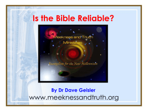 The Reliability of the Bible - NGIM | Norm Geisler International