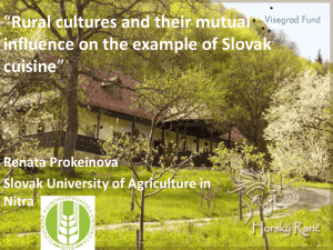 Rural cultures and their mutual influence on the example of Slovak