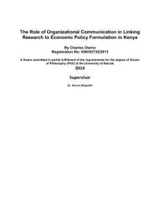 The Role of Organizational Communication in Linking Research to