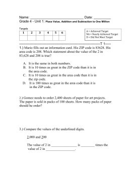 Class – VI (Knowing our numbers)