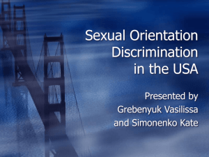 Sexual Orientation Discrimination in the USA
