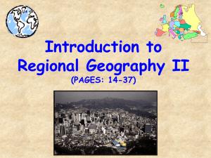 Introduction to Regional Geography - II