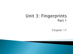 Unit 3: Fingerprints