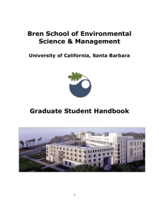 Student Status - Bren School of Environmental Science