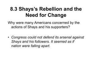 8.3 Shays's Rebellion and the Need for Change