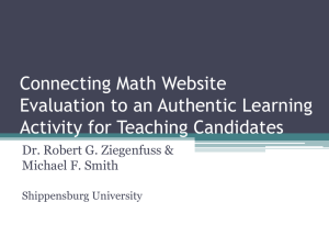 PPTX Connecting Math Website Evaluation to an Authentic Learning