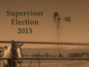 Supervisor Election 2013 - New Mexico Department of Agriculture