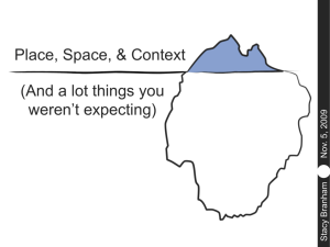 Place, Space, & Context