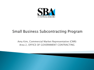 SBA PowerPoint - UMBC Procurement