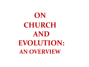 Church and Evolution (PowerPoint)