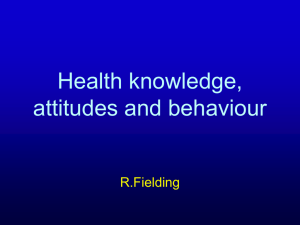 Health knowledge, attitudes and behaviour