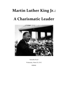 Martin Luther King Jr.: A Charismatic Leader