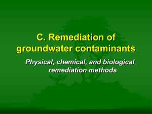 Remediation of groundwater contaminants