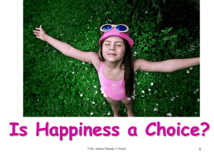 Is Happiness a Choice? (PPT