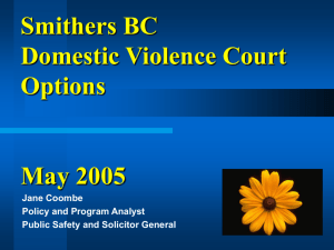 Domestic Violence Court Options - Northern Society for Domestic