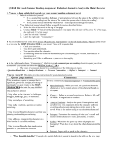 Dialectical Journal Rubric - iRead-Write