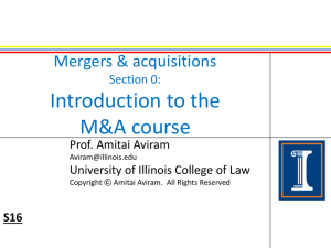 Introduction to M&A