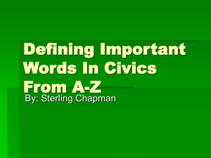 Defining Important Words In Civics From AZ