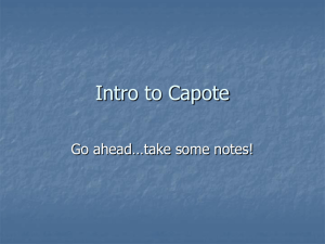 Intro to Capote